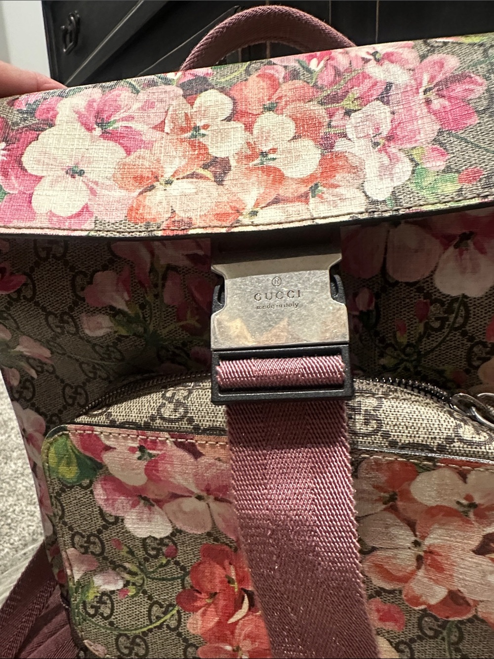 ๐บ๐ธBundle Gucci Bloom GG Canvas Backpack with Pink Leather Zip Wallet - Picture 15 of 16